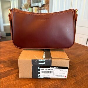SOLD!!! Portland Leather Lucy Cognac Shoulder Bag